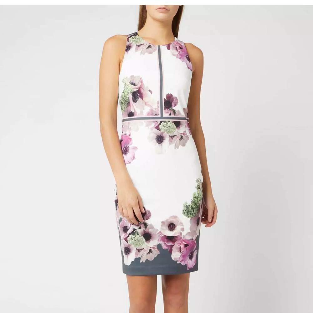 New Ted Baker Nanina Neapolitan Buckle Detail Dress Size 5
